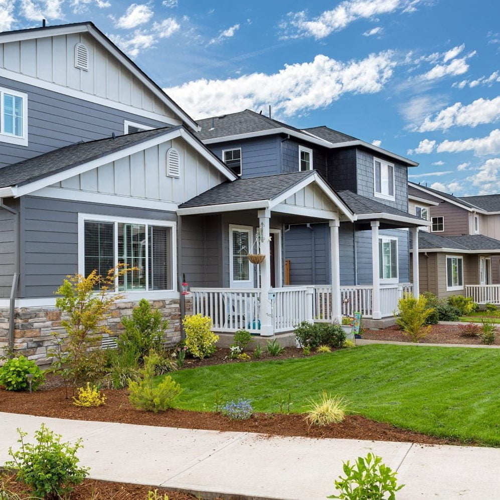 A row of houses.